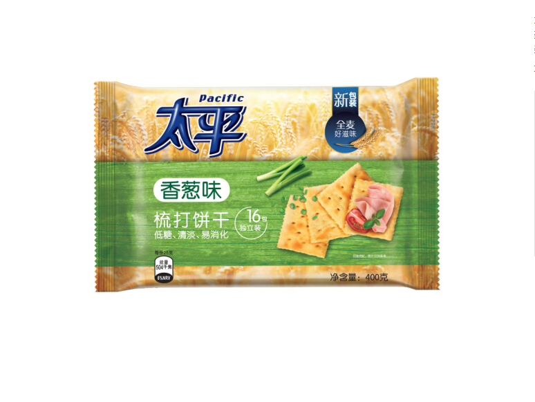 【休閒食品】太平蘇打餅乾(香蔥味)400g/袋